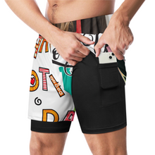 Charger l'image dans la galerie, Maillot de bain pour hommes SDS076 short de plage de sport personnalisée avec prénom motif texte (conception multi-images)