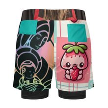 Charger l'image dans la galerie, Maillot de bain pour hommes SDS076 short de plage de sport personnalisée avec prénom motif texte (conception multi-images)