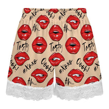 Charger l'image dans la galerie, Pantalon de pyjama court à bordure en dentelle pour femme SDS2516 personnalisé avec photo texte prénom (conception une image)