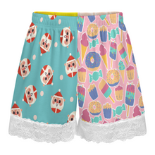 Charger l'image dans la galerie, Pantalon de pyjama court à bordure en dentelle pour femme SDS2516 personnalisé avec photo texte prénom (conception d'images multiples)