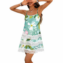 Charger l'image dans la galerie, Robe nuisette à bordure en dentelle pour femme SDS2520 personnalisé avec photo texte prénom (conception une image)