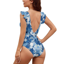 Charger l'image dans la galerie, Maillot de bain une pièce à manches volantées pour femme SDS507 personnalisé avec photo texte prénom (conception une image)