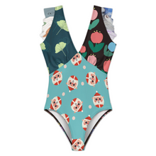 Charger l'image dans la galerie, Maillot de bain une pièce à manches volantées pour femme SDS507 personnalisé avec photo texte prénom (conception multi-images)