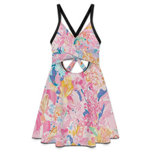 Charger l'image dans la galerie, Col en V dos à nouer, dos ouvert Maillot de bain Bikini 1 pièce pour femme SDS513 personnalisé avec photo texte prénom (conception une image)