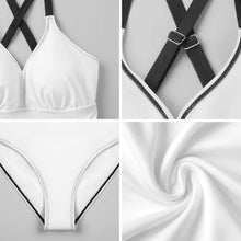 Charger l'image dans la galerie, Maillot de bain 1 pièce gainants pour le corps avec décolleté en V femme SDS515 personnalisé avec photo texte motif logo (conception une image)