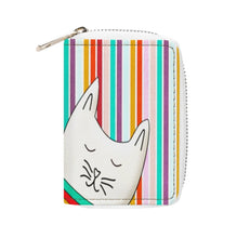 Charger l'image dans la galerie, Sac à cartes en cuir zippé en PU personnalisée avec prénom motif texte (conception multi-images)