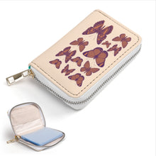 Charger l'image dans la galerie, Sac à cartes en cuir zippé en PU personnalisée avec prénom motif texte (conception multi-images)