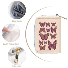 Charger l'image dans la galerie, Sac à cartes en cuir zippé en PU personnalisée avec prénom motif texte (conception multi-images)