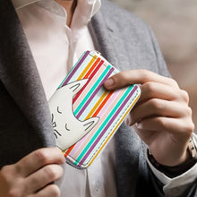 Charger l'image dans la galerie, Sac à cartes en cuir zippé en PU personnalisée avec prénom motif texte (conception multi-images)