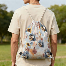 Charger l'image dans la galerie, Sac à dos à cordon en toile XB0604196 personnalisée avec prénom motif texte