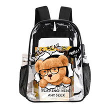 Charger l'image dans la galerie, Sac à dos transparent 43 cm personnalisée avec prénom motif texte
