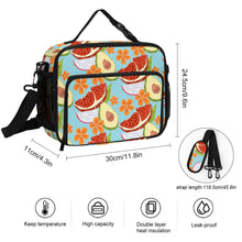 Charger l'image dans la galerie, Sac à lunch isotherme grande capacité 30 x 24.5 x 11 cm personnalisée avec prénom motif texte