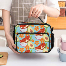 Charger l'image dans la galerie, Sac à lunch isotherme grande capacité 30 x 24.5 x 11 cm personnalisée avec prénom motif texte