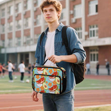 Charger l'image dans la galerie, Sac à lunch isotherme grande capacité 30 x 24.5 x 11 cm personnalisée avec prénom motif texte