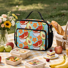 Charger l'image dans la galerie, Sac à lunch isotherme grande capacité 30 x 24.5 x 11 cm personnalisée avec prénom motif texte