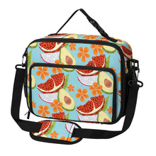 Charger l'image dans la galerie, Sac à lunch isotherme grande capacité 30 x 24.5 x 11 cm personnalisée avec prénom motif texte