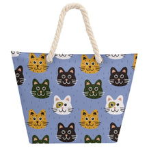 Charger l'image dans la galerie, Sac cabas grande capacité en corde de chanvre personnalisée avec prénom motif texte (conception multi-images)