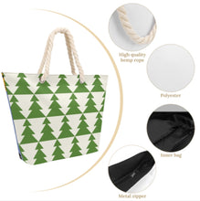 Charger l'image dans la galerie, Sac cabas grande capacité en corde de chanvre personnalisée avec prénom motif texte (conception multi-images)