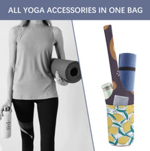Charger l'image dans la galerie, Sac de rangement pour tapis de yoga en toile pliable personnalisé avec photo texte prénom (conception multi-images)
