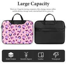 Charger l'image dans la galerie, Sac pour ordinateur portable en cuir personnalisé avec photo texte motif