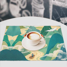 Charger l'image dans la galerie, Set de table en toile lot de 6 personnalisé avec photo texte prénom