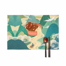 Charger l'image dans la galerie, Set de table en toile lot de 6 personnalisé avec photo texte prénom