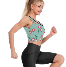 Charger l'image dans la galerie, Soutien-gorge de sport de gymnastique pour femmes, haut de yoga YJ023 personnalisé avec photo motif texte (conception multi-images)