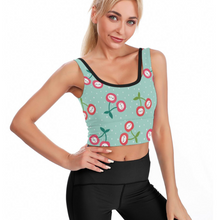 Charger l'image dans la galerie, Soutien-gorge de sport de gymnastique pour femmes, haut de yoga YJ023 personnalisé avec photo motif texte (conception multi-images)