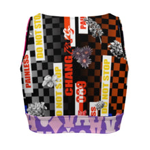 Charger l'image dans la galerie, Soutien-gorge de sport zippé sur le devant pour femme SDS2007 personnalisée avec prénom motif texte (conception multi-images)