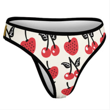 Charger l'image dans la galerie, String dos en T en soie glacée pour femme NZ207 personnalisée avec prénom motif texte (conception multi-images)