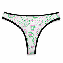 Charger l'image dans la galerie, String en soie glacée dos en T pour femme NZ207 personnalisé avec photo texte prénom (conception une image)