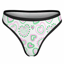 Charger l'image dans la galerie, String en soie glacée dos en T pour femme NZ207 personnalisé avec photo texte prénom (conception une image)