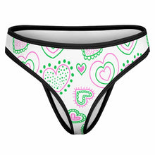 Charger l'image dans la galerie, String en soie glacée dos en T pour femme NZ207 personnalisé avec photo texte prénom (conception une image)