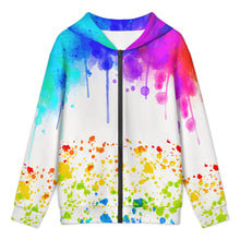 Charger l'image dans la galerie, Sweat-shirt à capuche zippé pour adolescent LM516 personnalisé avec photo texte prénom (conception une image)