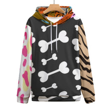 Charger l'image dans la galerie, Sweat-shirt unisexe ample sans poche entièrement imprimé AMZ personnalisée avec prénom motif texte (conception multi-images)