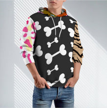 Charger l'image dans la galerie, Sweat-shirt unisexe ample sans poche entièrement imprimé AMZ personnalisée avec prénom motif texte (conception multi-images)