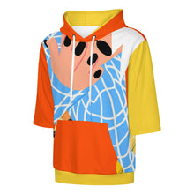 Charger l'image dans la galerie, Sweat-shirt à capuche en tissu à écailles de poisson design multi-images unisexe pour hommes et femmes demi-manche LM033 personnalisé avec photo texte prénom