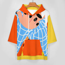 Charger l'image dans la galerie, Sweat-shirt à capuche en tissu à écailles de poisson design multi-images unisexe pour hommes et femmes demi-manche LM033 personnalisé avec photo texte prénom