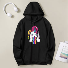 Charger l'image dans la galerie, Sweat-shirt avec poche kangourou imprimé sur le devant Sweat à capuche décontracté classique pour femme personnalisé avec texte à motif photo