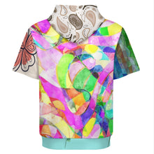 Charger l'image dans la galerie, Sweat à capuche à manches courtes LM250 pour femme et homme personnalisée avec prénom motif texte (conception multi-images)