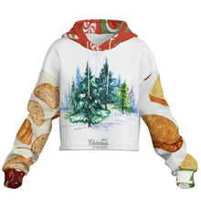 Charger l'image dans la galerie, Sweat à capuche court sans ourlet pour femme MXU022 personnalisée avec prénom motif texte (conception multi-images)