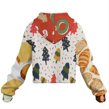 Charger l'image dans la galerie, Sweat à capuche court sans ourlet pour femme MXU022 personnalisée avec prénom motif texte (conception multi-images)