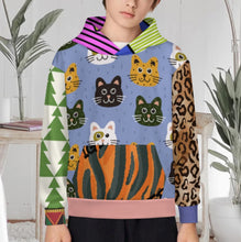 Charger l'image dans la galerie, Sweat à capuche enfant SDS127 personnalisée avec prénom motif texte (conception multi-images)