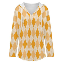 Charger l'image dans la galerie, Sweat à capuche femme manches longues col V C19H personnalisé avec photo texte prénom (conception une image)