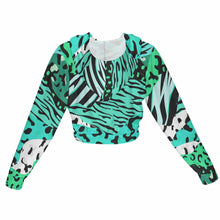 Charger l'image dans la galerie, Sweat à capuche slim court zippé ZRF pour femme personnalisé avec photo texte prénom (conception une image)