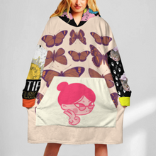 Charger l'image dans la galerie, Sweat à capuche couverture portable en cadeau Sweat-shirt couverture chaude pour l’intérieur et l’extérieur personnalisée avec prénom motif texte (conception multi-images)