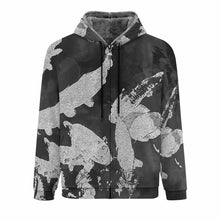 Charger l'image dans la galerie, Sweat à capuche en peluche double couche pour hommes veste à capuche zippée sur le devant personnalisé avec photo motif texte (conception une image)