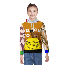 Charger l'image dans la galerie, Sweat à capuche fin et léger pour garçon A38H personnalisée avec prénom motif texte (conception multi-images)