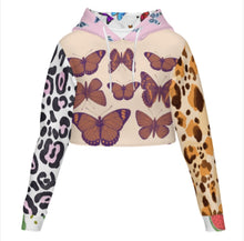 Charger l'image dans la galerie, Sweat à capuche style court pour femme MSYX327 personnalisée avec prénom motif texte (conception multi-images)