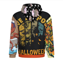 Charger l'image dans la galerie, Sweatshirt à capuche en polaire entièrement zippé pour hommes WZIP personnalisée avec prénom motif texte (conception multi-images)